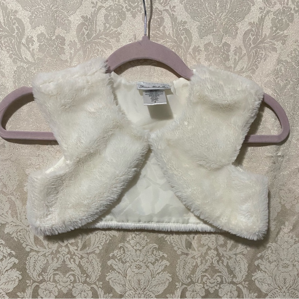 Child's faux fur winter formal vest